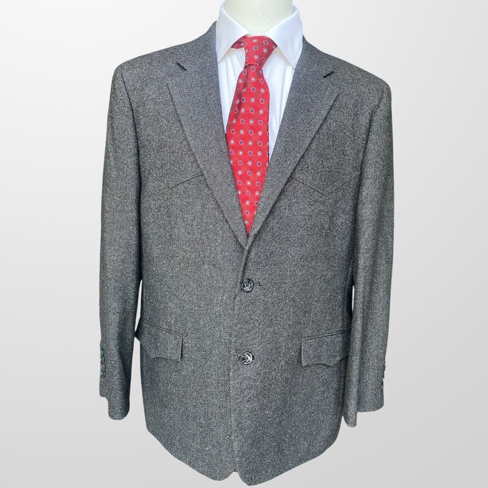 Red Sky Outfitters Blazer Sport Coat Mens 42R Western Yoke Wool Tweed‎ NEW